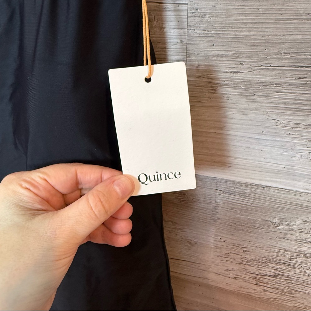 Quince Italian Cross-Back One-Piece Swimsuit - Black - Size L - NWT - Picture 11 of 16